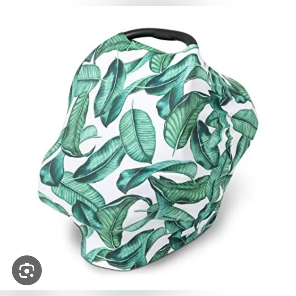 Simka Rose Baby Carseat Cover Nursing Cover Banana Leaf